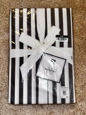 Pottery Barn Teen Dark Gray and White Striped Tapestry
